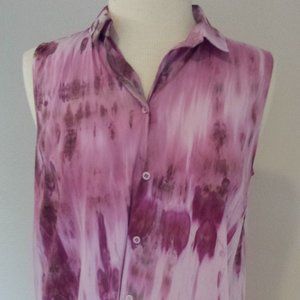 Lafayette pink beige blue purple beige white red tank top sleeveless work S M L